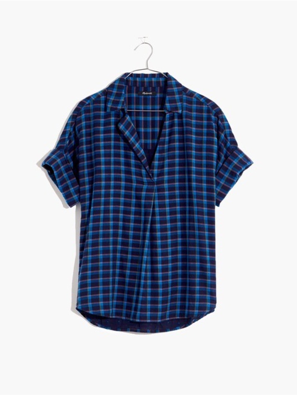 Madewell Double-Faced Park Popover Shirt in Plaid